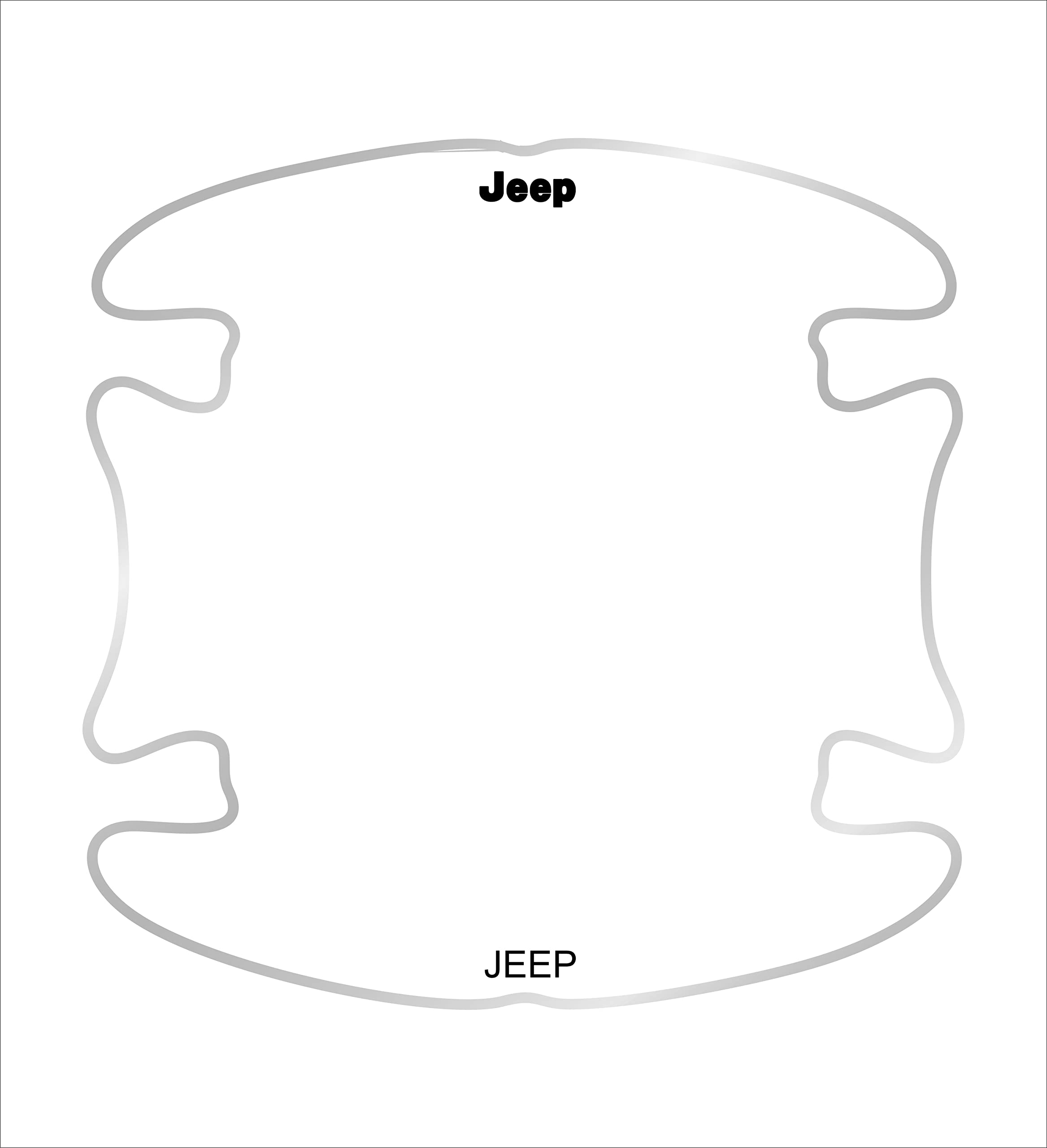 BFRC 3D Gel Finish Car Door Transparent Handle Cup Scratch Guard Sticker Universal for Specific Brand (Pack of 4) (MRDRVAR) (Jeep)