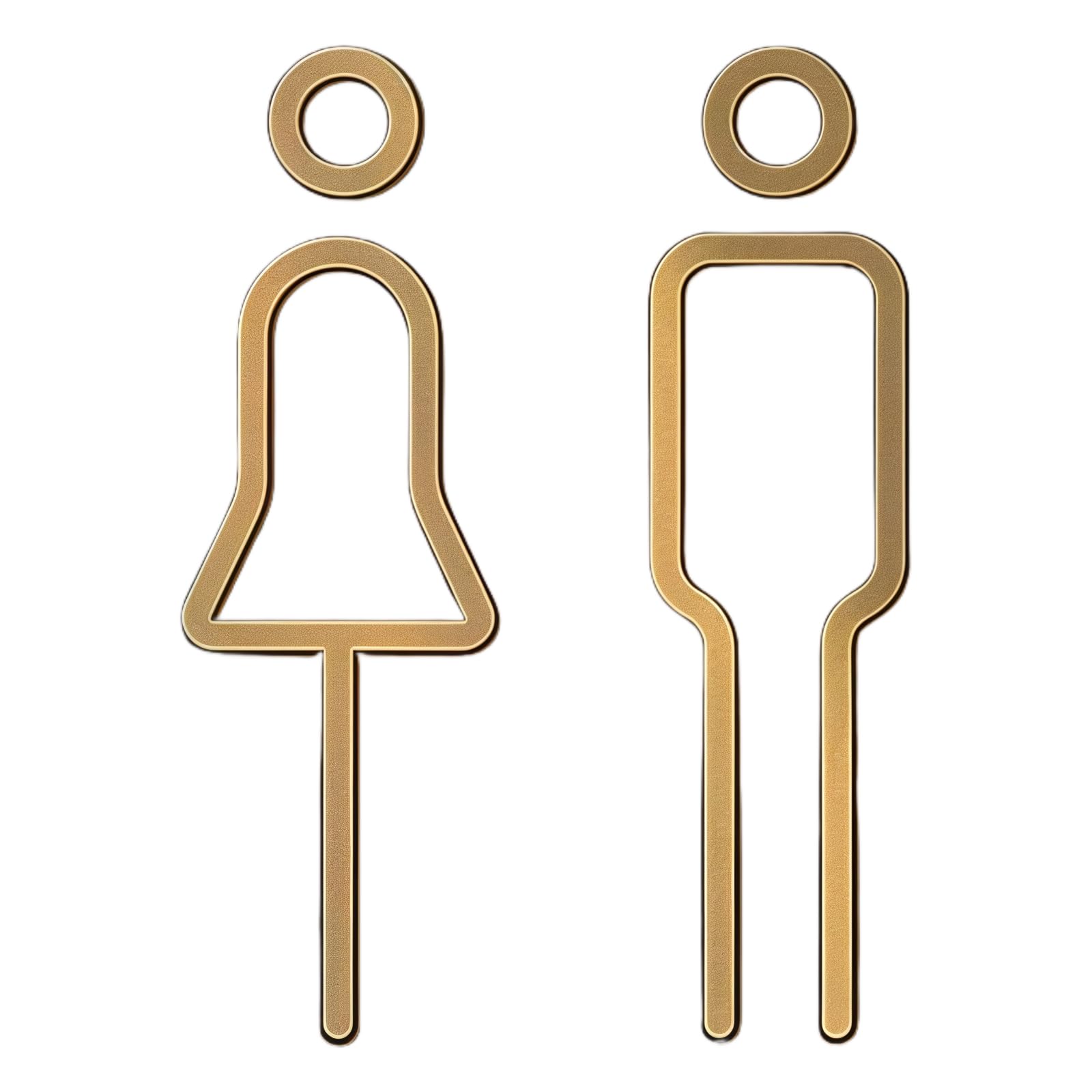 Zwwaazhf Gold Accented Restroom Sign Metal Bathroom Plate Erosion Resistant Coating Quick Install Visible Text Home Decors Resistant Toilet Door Plate
