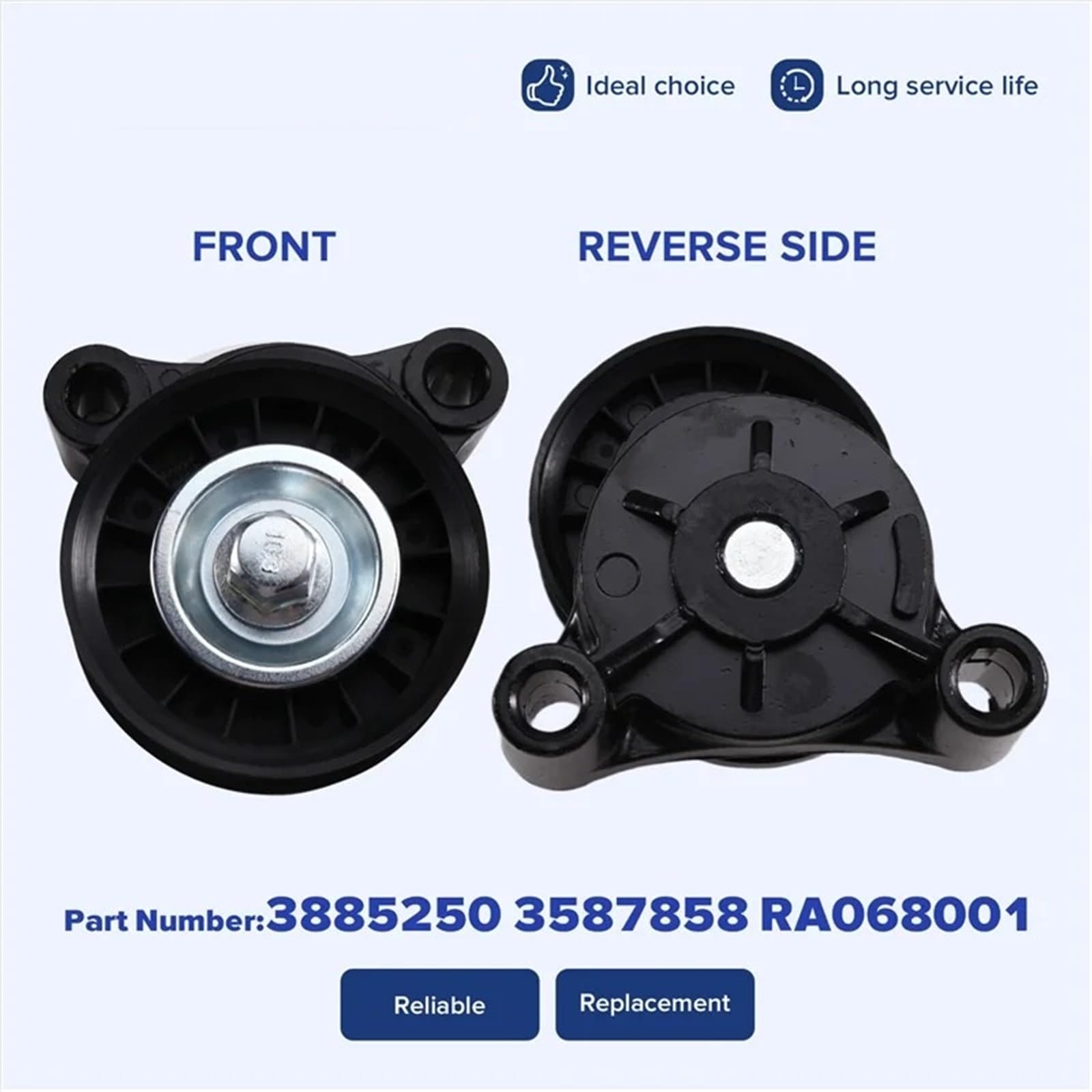 Tensor de Correa para Motores Volvo Penta PCM Crusader 4.3L 5.0L 5.7L 8.1L GI GL GXI OSI 3885250 3587858 RA068001