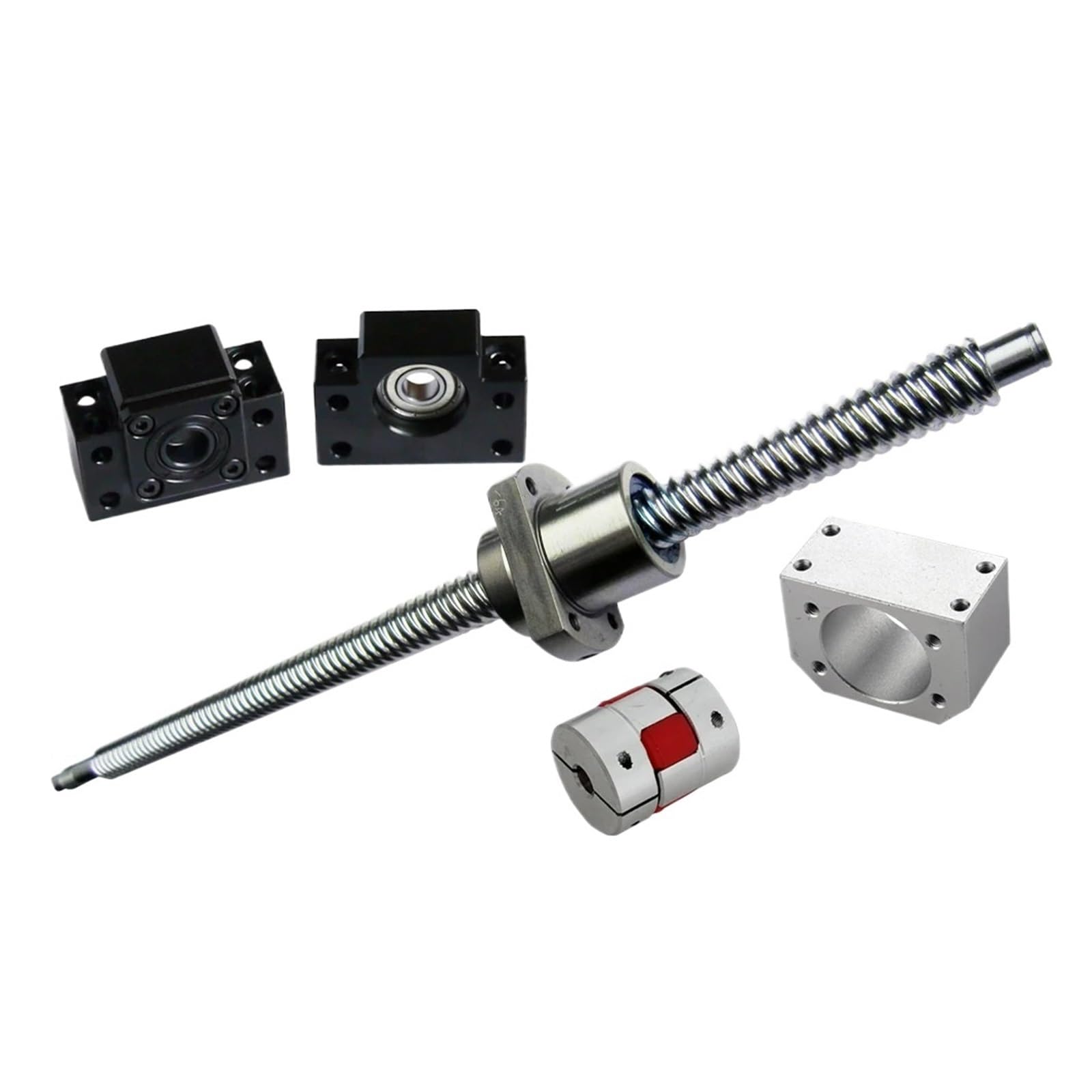 2020 Śruba Kulowa 578mm 600 700mm 800mm SFE2020 Obudowa Nakrętki BK15 BF15 Sprzęgło(578mm)