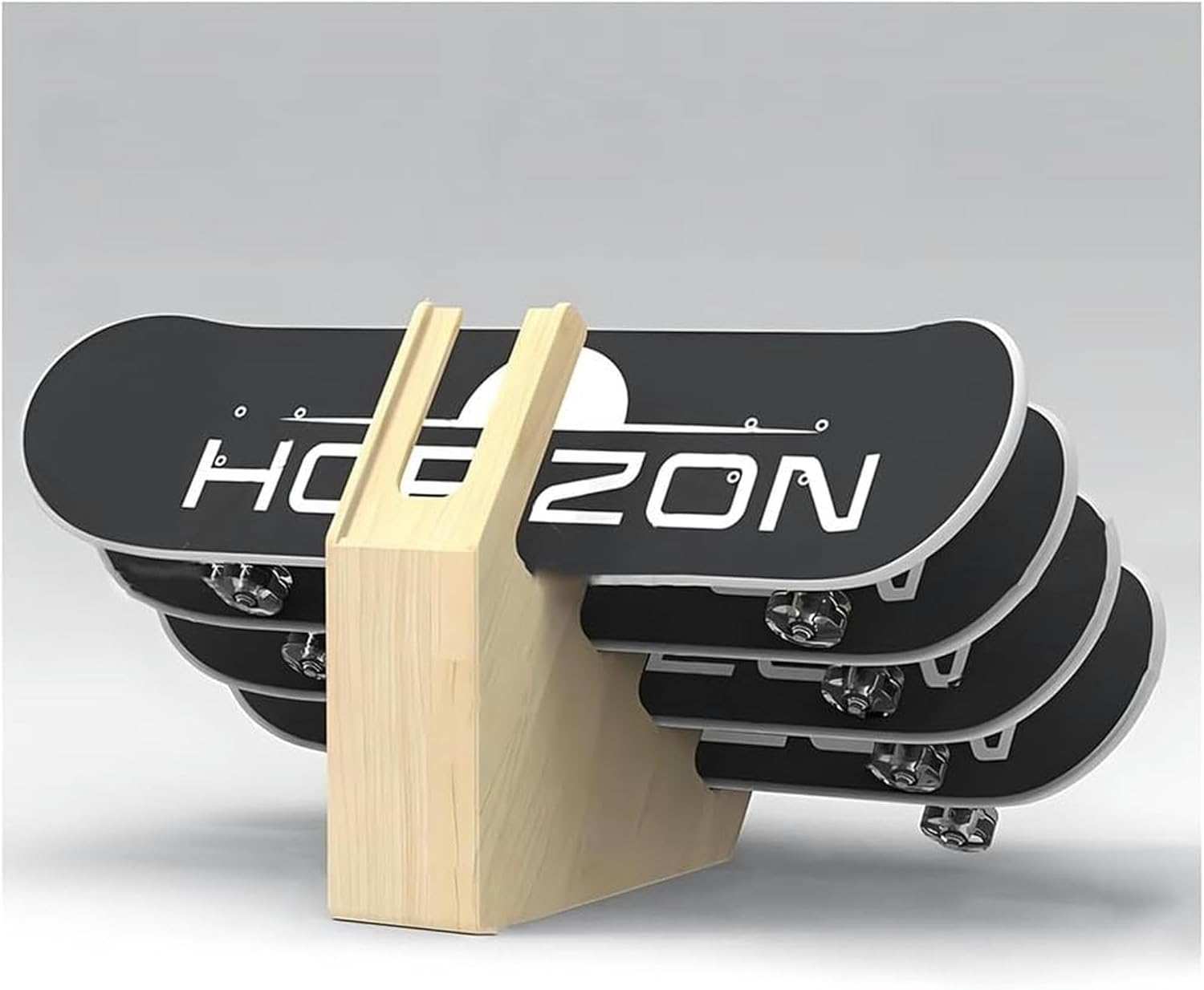 Wooden Skateboard Display Rack, Freestanding Snowboard Floor Rack, for Surfboards, Snowboards, Skis, Wakeboards