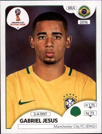 Amazon Com 18 Panini World Cup Stickers Russia 370 Gabriel Jesus Brazil Futbol Soccer Sticker Collectibles Fine Art Amazon Com 18 Panini World Cup Stickers Russia 370 Gabriel Jesus Brazil Futbol Soccer Sticker Collectibles Fine Art