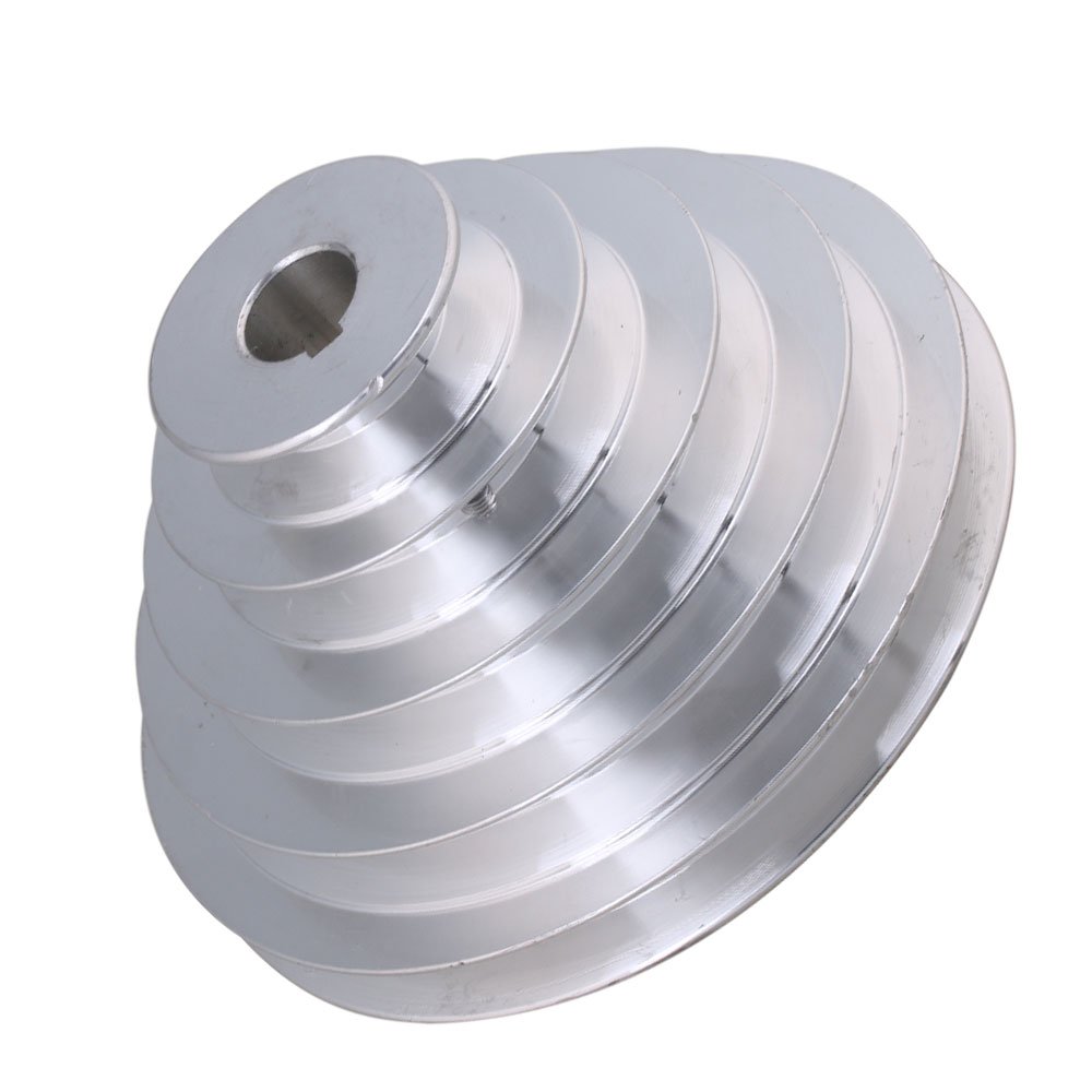 54 mm à 150 mm de diamètre extérieur - 20 mm d'alésage - Largeur d'alésage de 12,7 mm - En aluminium - Poulie pagode à 5 étapes pour courroie de distribution de type A
