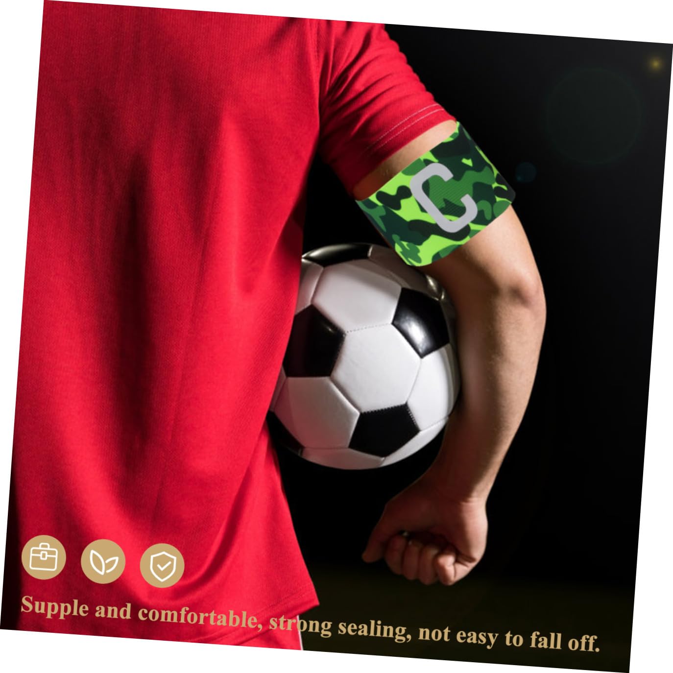 INOOMP 12pezzi Fasce per Regolabili Accessori Calcio per Partite Armbands Comodi Camouflage e Arancione Perfetti per Adulti