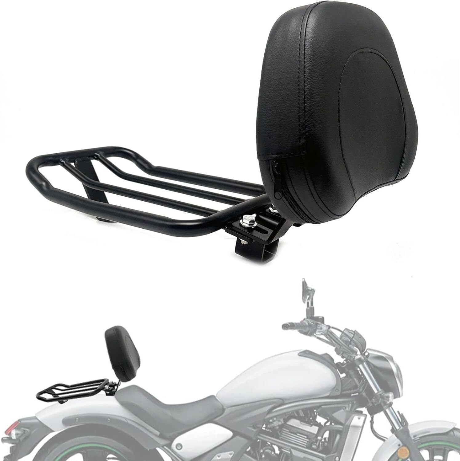 Motorrad Sissy Bar Fahrer Rückenlehne mit Gepäckträger mit 2015–2023 Vulcan S 650 VN EN VN650, Laderaumablage, Zubehör for den hinteren Beifahrersitz