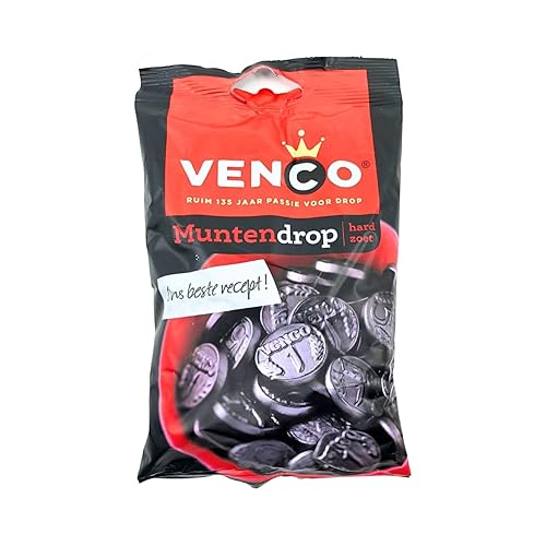 Venco Monedas Duro Dulce Regaliz Negro 4.2 Oz Bolsa