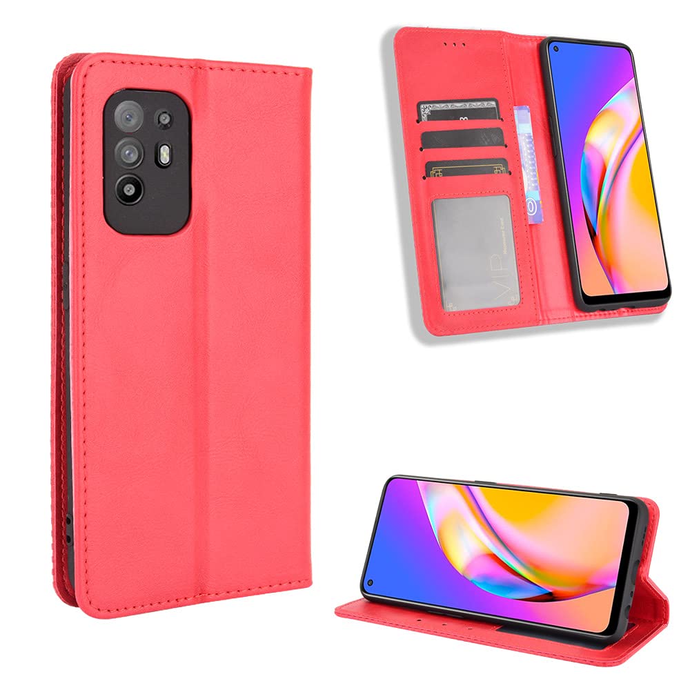 Custodia Portafoglio In Pelle PU Con Supporto Per OPPO A94 5G / Reno 5Z – Nero - 6