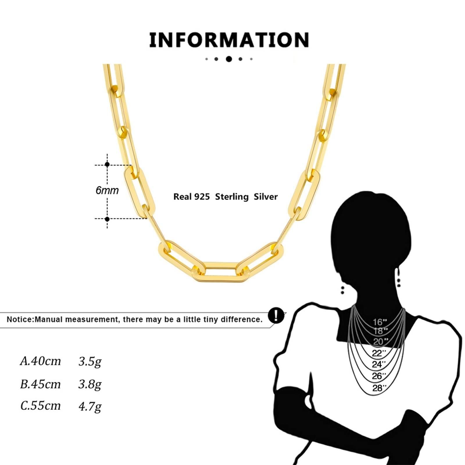 Set di collane, girocollo in argento 925 da donna, catena con clip da 2,2 mm, stile vintage