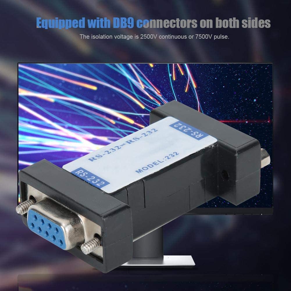 Diyeeni Isolateur électrique Optique RS232 à RS232 pour Port série DB9 Adaptateur d'interface isolé RS232