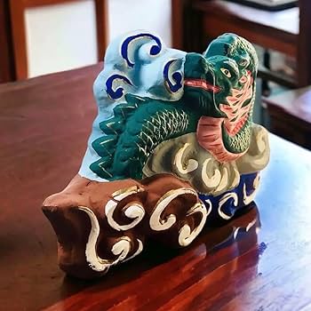 Amazon | 滋賀県 郷土玩具 小幡土人形 雲に龍 辰年 干支人形