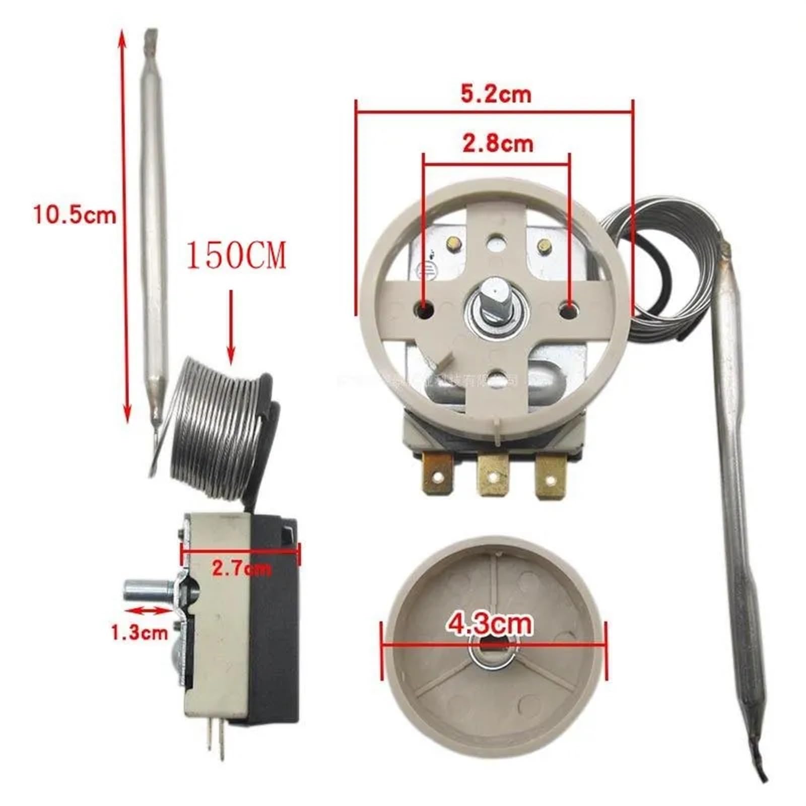 TR(TW) 711/N11 da -30 a +30 Gradi Celsius 250V- 380V 16A Manopola termostato Regolatore di Regolazione della Temperatura del Frigorifero del congelatore