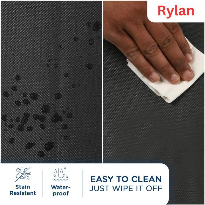 Image of Rylan (45 cm x 5 m) Multipurpose Anti-Slip Mat, Sheet for Fridge, Kitchens, Cupboard, Drawers, Shelf Liner | Super Strong EVA, Water Resistant (Diamond Texture, Black)