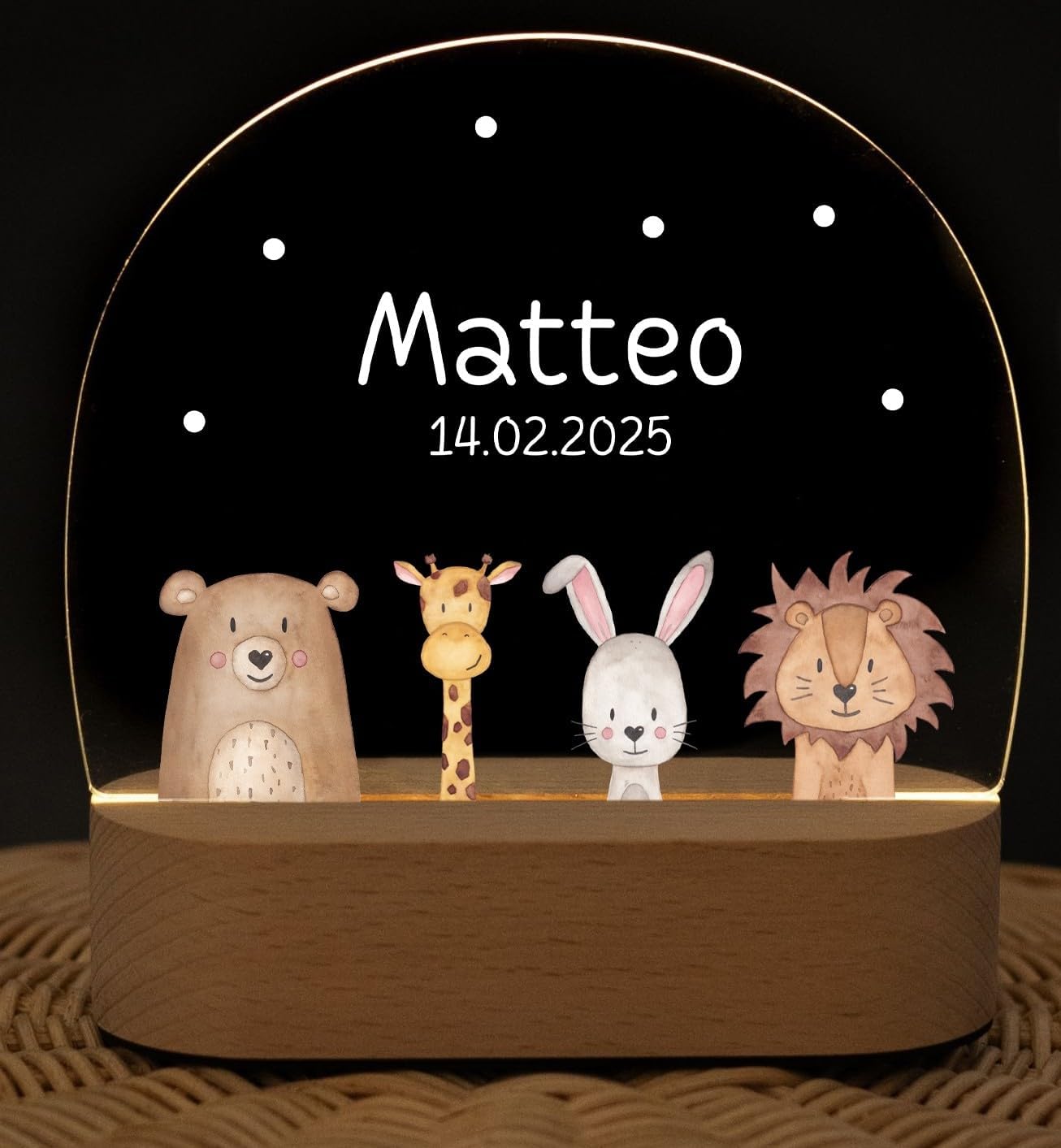 Personalisierte Nachttischlampe / Nachtlicht für Kinder
