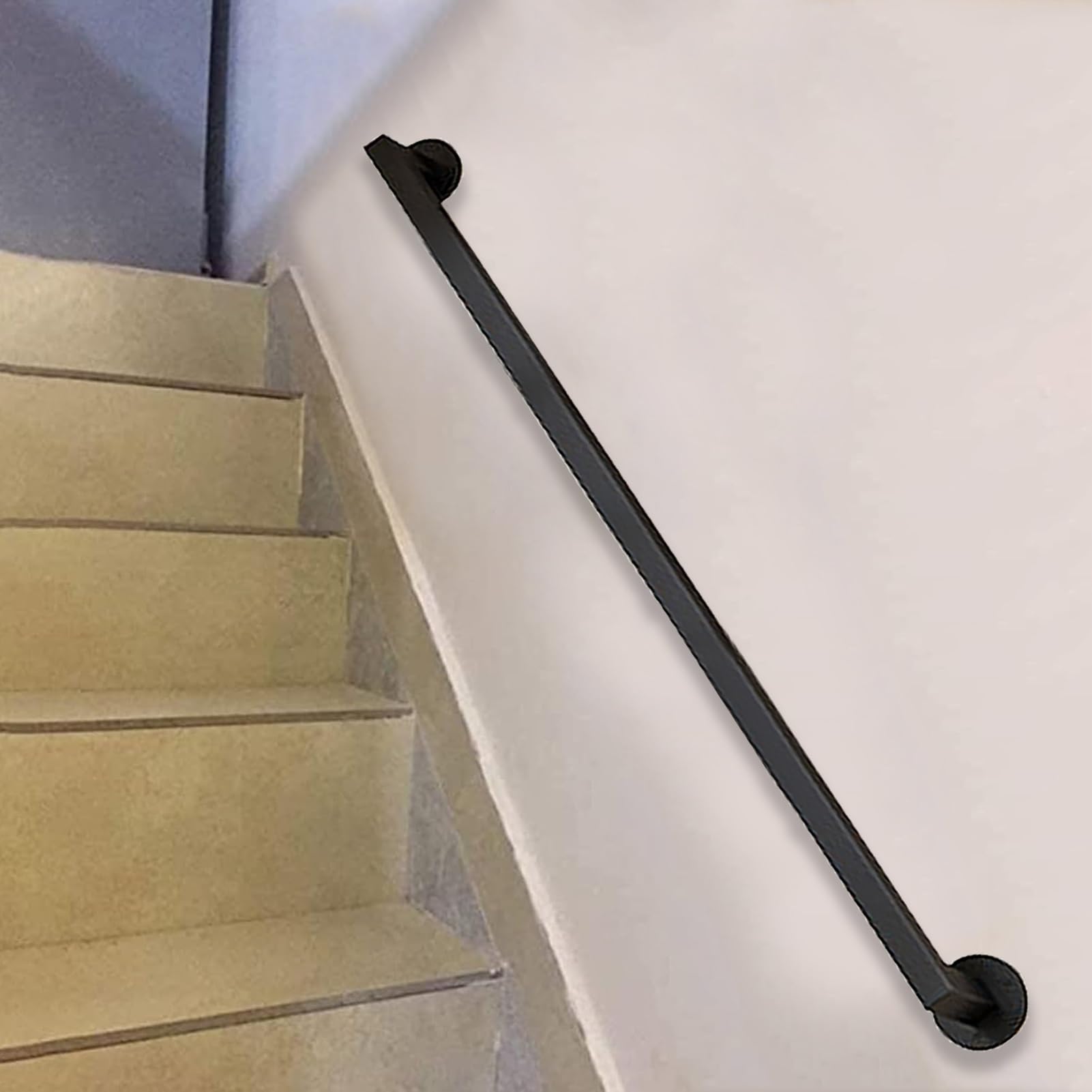 Kit de rampe d'escalier mural au style industriel pour sublimer un loft moderne