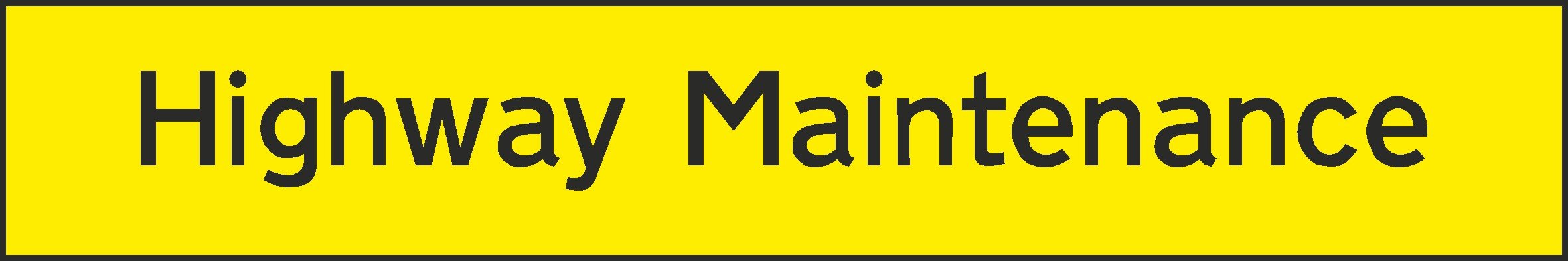 Highway Maintenance Sticker 300mmx50mm