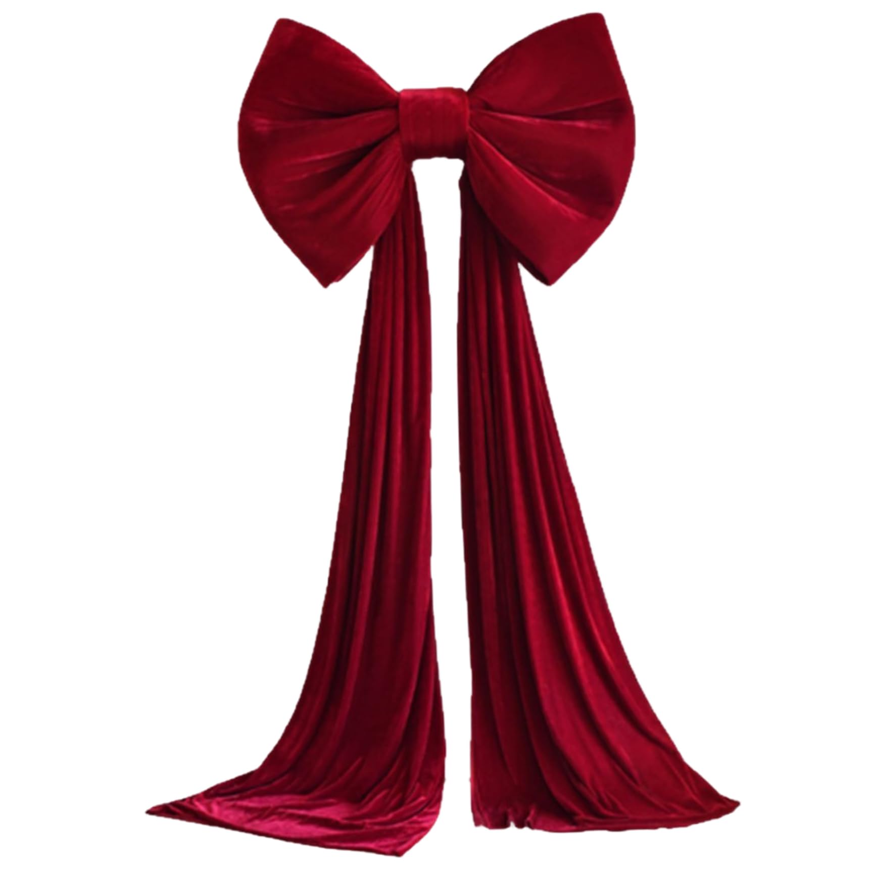 Lazo rojo para la punta del árbol de Navidad con elegante diseño gigante de 380x80 cm