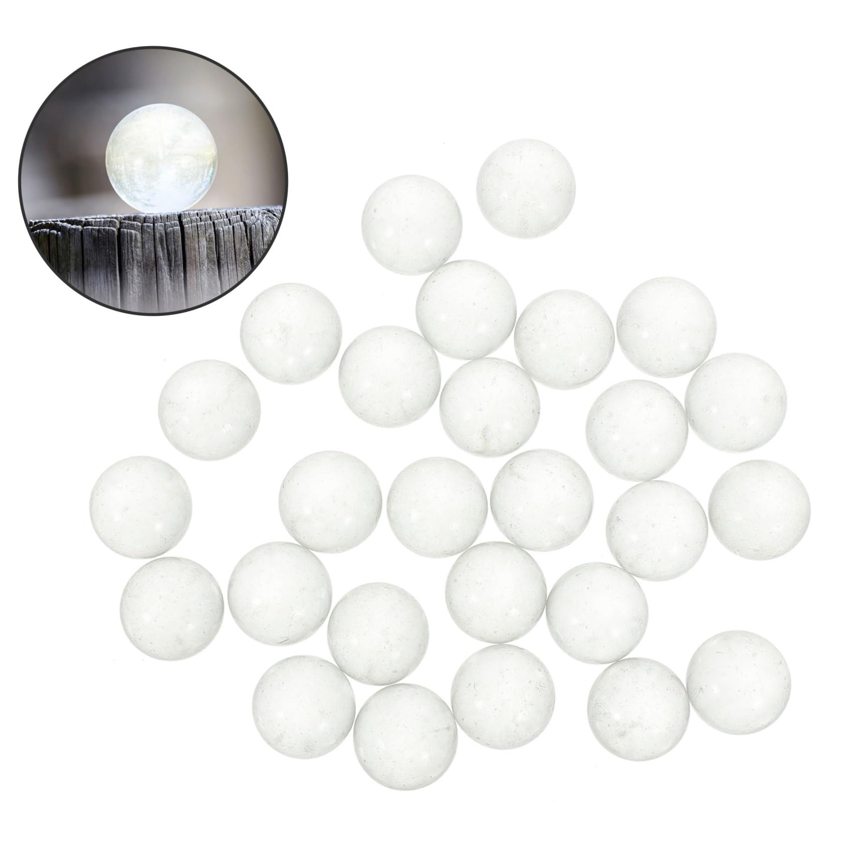 IMIKEYA 180piezas Canicas De Vidrio Transparente Bolas Redondas De Cristal para Decoración De Jarrones Acuarios y Manualidades