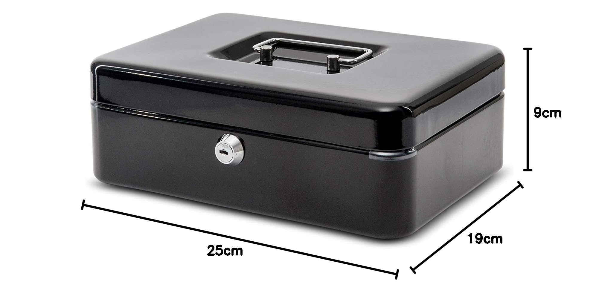 MAUL Geldkassette, schwarz, Maße: (B)250 x (T)191 x (H)90 mm