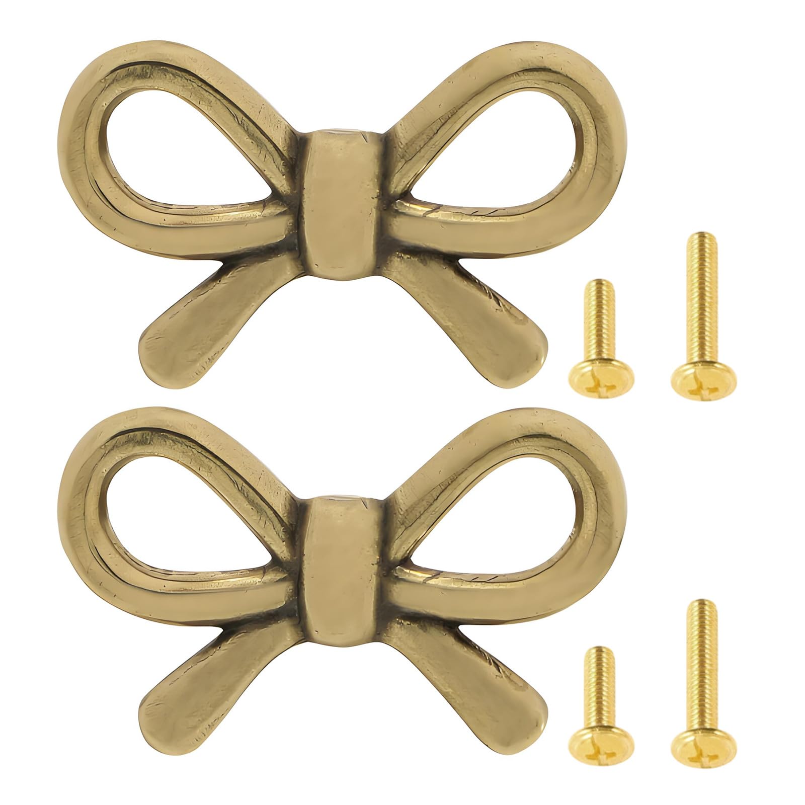 Modern Brass Cabinet Knob Wardrobe Pulls Unique Bowknot Shape Drawer Knob Furniture Decorative Handle Hardware Brass Cabinet Pull and