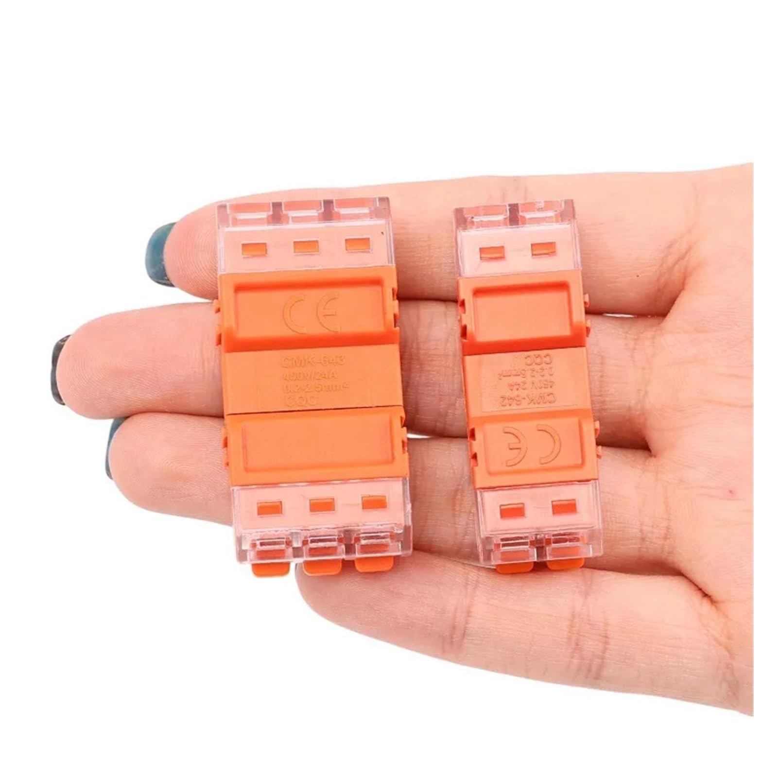 Connettore cavo a leva rapida da 10 pezzi 2-3 In Out Morsettiera maschio femmina(10PCS-(3 in 3 out))