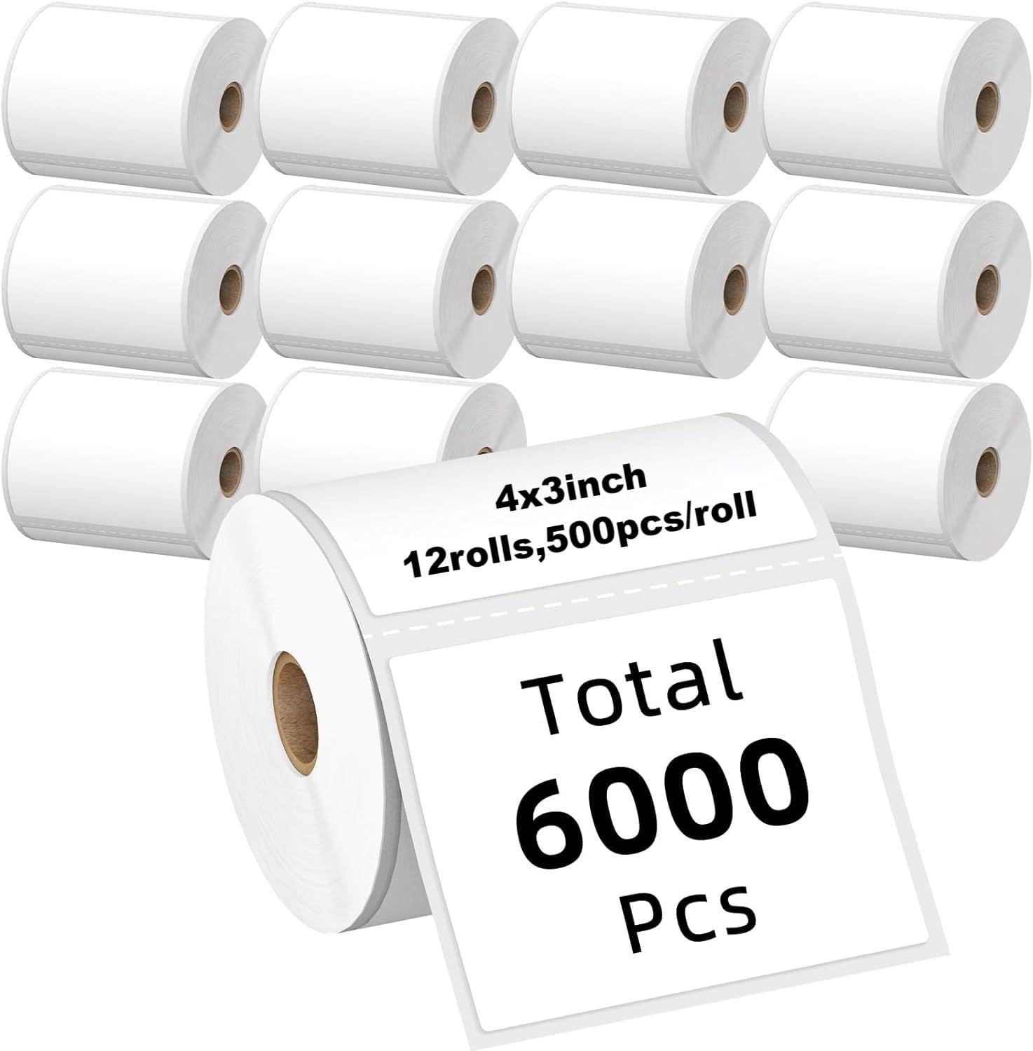 Kingtac Zebra Labels 4x3,12 Rollos