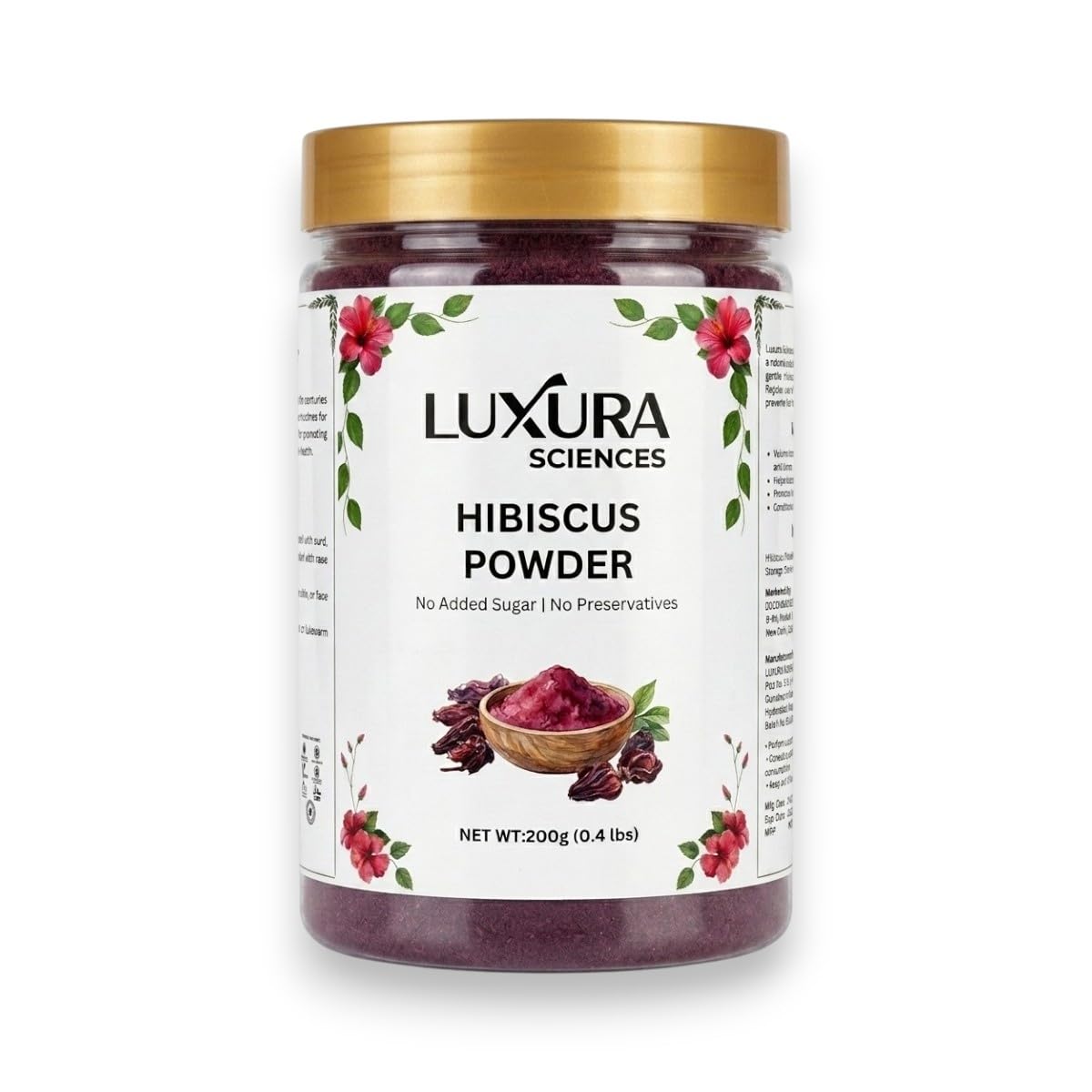 Luxura Sciences Hibiscus Powder (200 Grams) | Natural Hair & Skin Care | Rich in Nutrients & Antioxidants | Ideal for DIY Masks, Hair Treatments & Skincare Applications-image-11