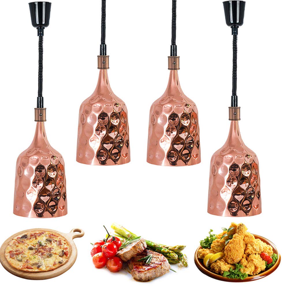 Komercyjna lampa grzewcza do podgrzewania żywności Lampa izolacyjna do pizzy, mięsa i frytek - nie wysusza żywności 110 V-250 W (z żarówką grzewczą) (D) (D)
