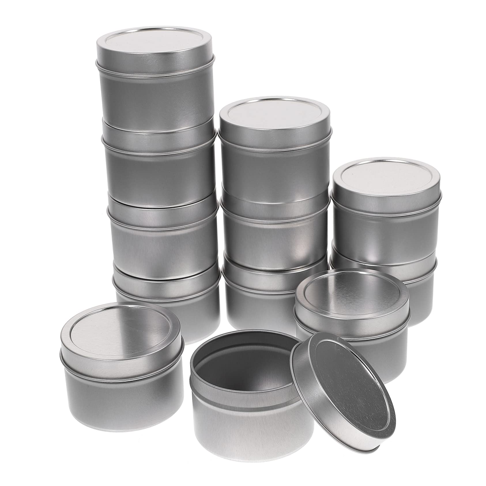 Beatifufu 12pcs Candle Tins Lid Empty Candle Containers for Making Storage and Crafts and Convenient Storage
