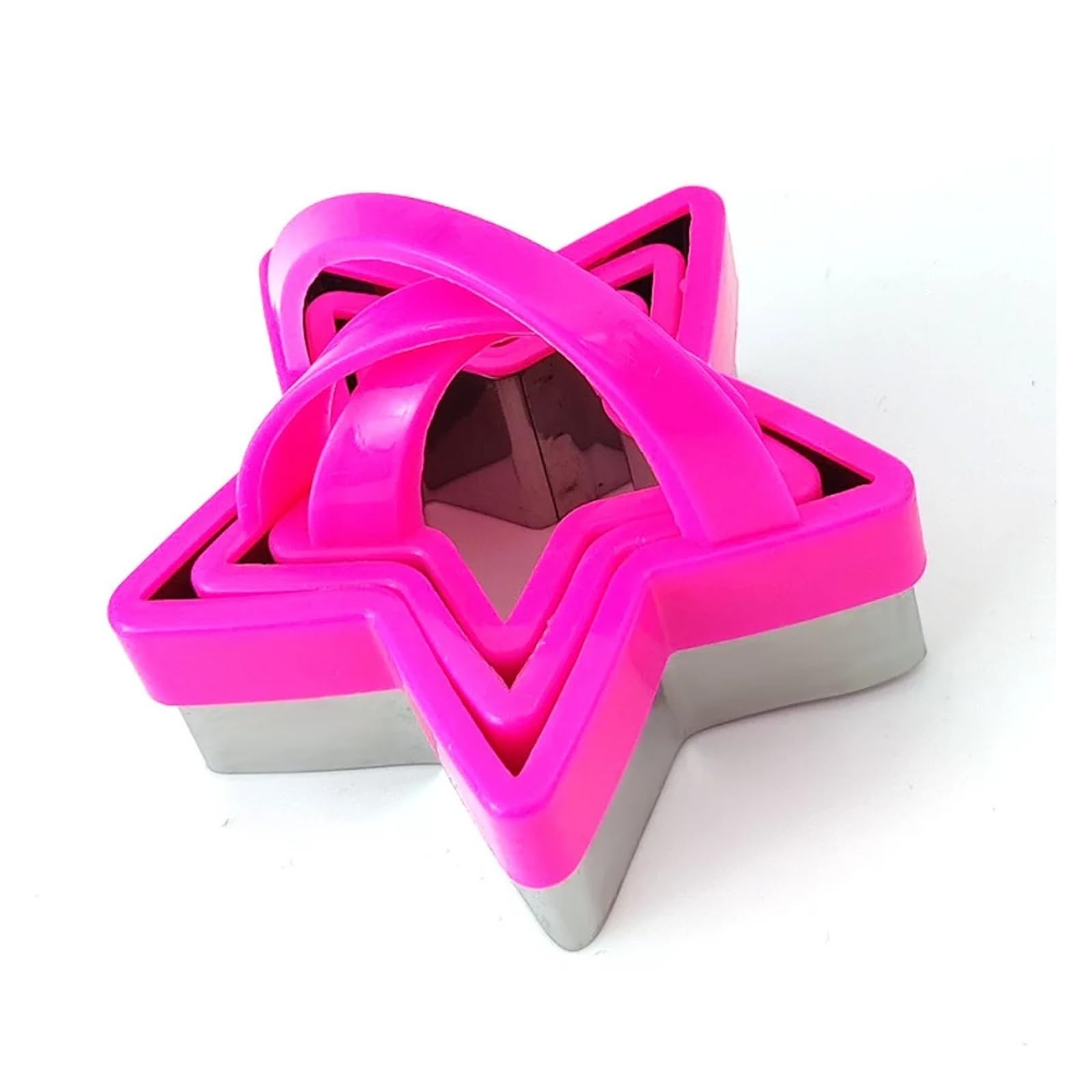 3 unids/set estrella corazón Circular ciruela cortadores de galletas en forma de acero inoxidable DIY moldes for galletas herramientas for hornear accesorios de cocina(Star shaped)