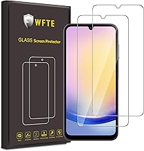 WFTE [2 Stück Schutzfolie für Samsung Galaxy A25 5G Panzerglas Glasfolie 9H Härte, Anti-Kratzen, Anti-Bläschen Displayschutzfolien Panzer Schutz Glas für Samsung Galaxy A25 5G