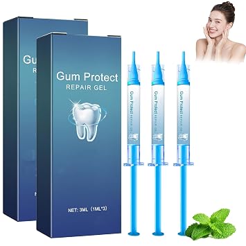 2 Boxes Gum Protect Dental Gel, Deep Cleaning Oral Gel,Fresh Breath Support, Soothing Gum Care and Moisturizing Teeth Gel 1ML x 6