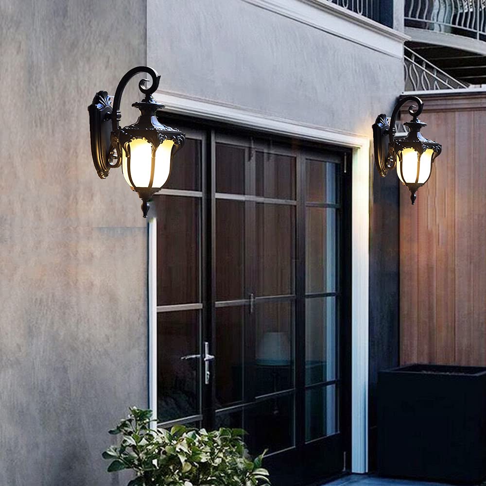 ウォールランプ 玄関 ポーチライト アンティーク 屋内外 Amazon.co.jp: ALLUCK 屋外 ウォールランプ アンティーク