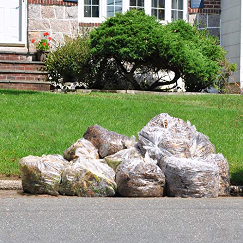 95-100 Gallon, (50 Count Wholesale w/Ties) Large Clear Plastic Recycling Trash Bags, (Clear) - Thumbnail 2