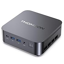 Thomson K3 Mini PC Ryzen 7 7730U (8C, 16T, fino a 4,5 GHz), 16 GB DDR4 512 GB SSD Mini Computer Desktop con WiFi 6, BT5.2, Triplo display 4K, VESA per Ufficio, Design, Scuola