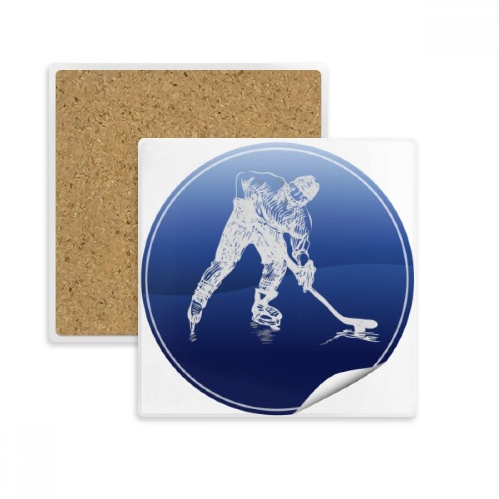 Patinage et hockey sur glace dessous de verre idée cadeau pour fan de glisse