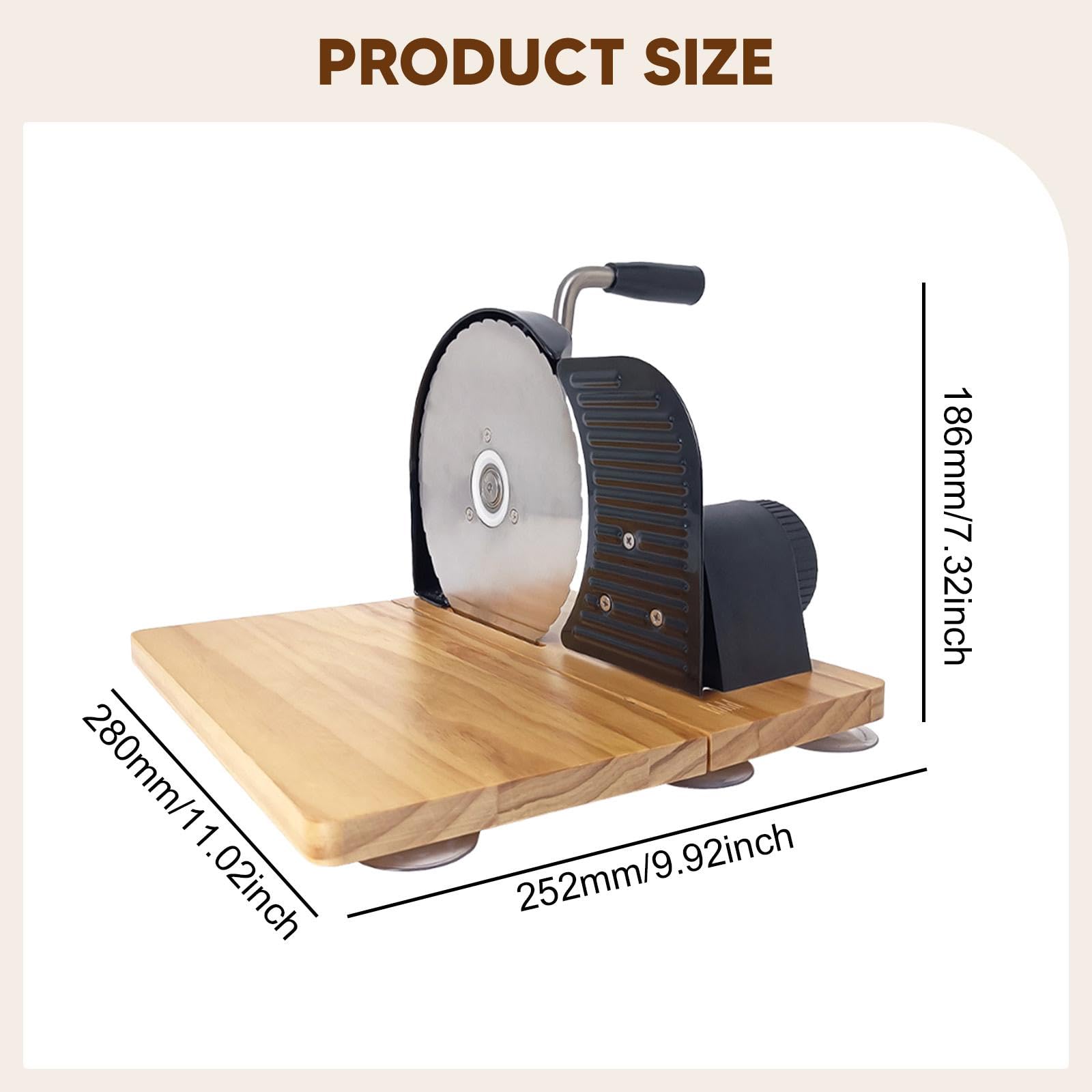 Rebanadora de Pan Máquina para Rebanadas Cortador de Pan de Campo Herramienta Manual con Control de Espesor Preciso Adecuado para Aperitivos Y Comida, Plegable Negro, Individual