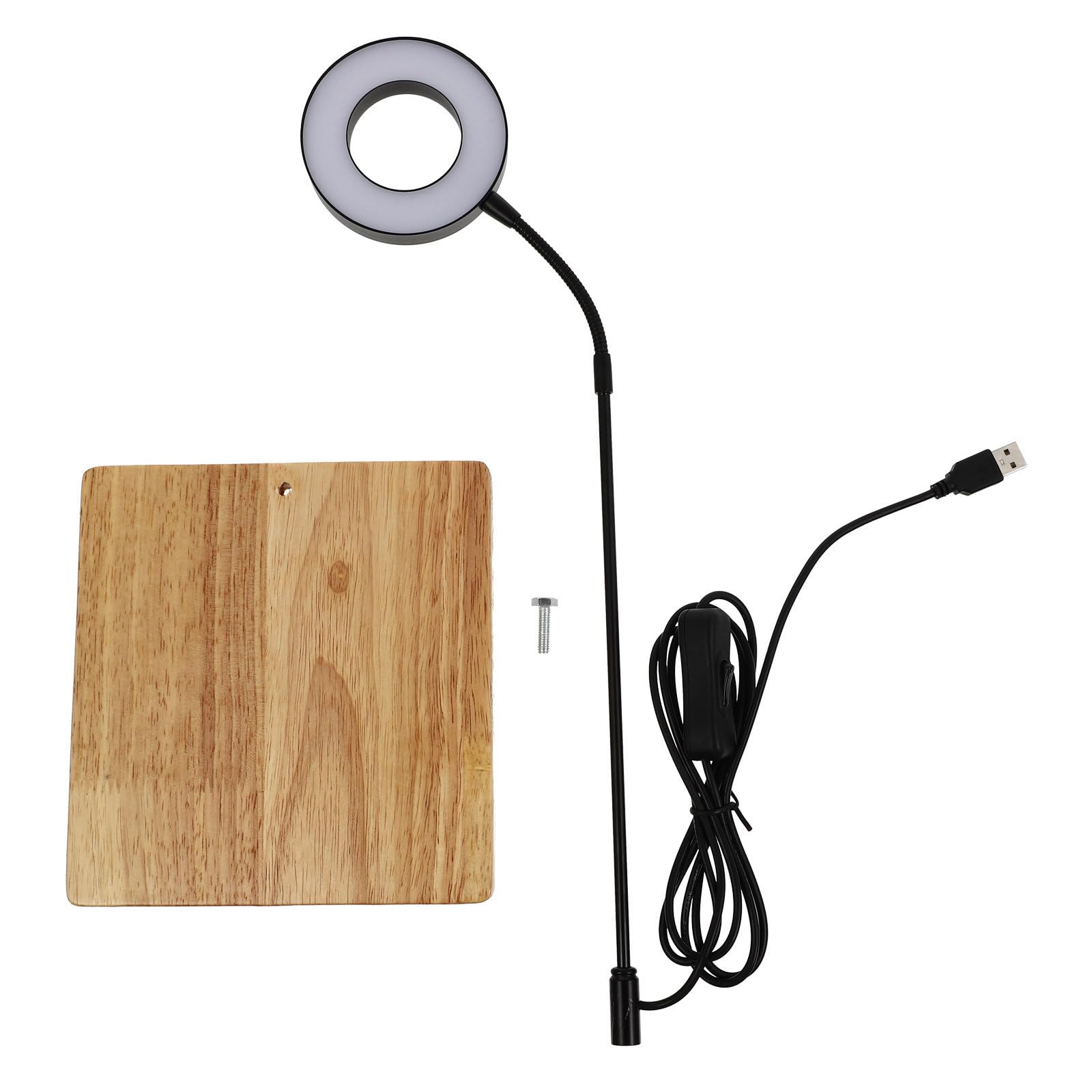 GALPADA Lámpara LED para Plantas de Acuario Madera y Aleación de Aluminio, Luz Segura para Peces Tropicales en Casa, Efecto de Iluminación Óptimo y Fácil de Mover