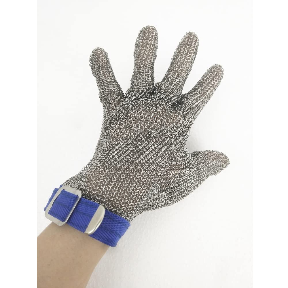 Gant de sécurité | Résistant aux coupures | Fil d'acier inoxydable | Gants de travail | Couper les huîtres | Taille universelle | Fermeture forte | Contre les réductions et les réductions