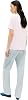 Camiseta de algodón de cuello redondo de manga corta para mujer con adorno en el cuello 7