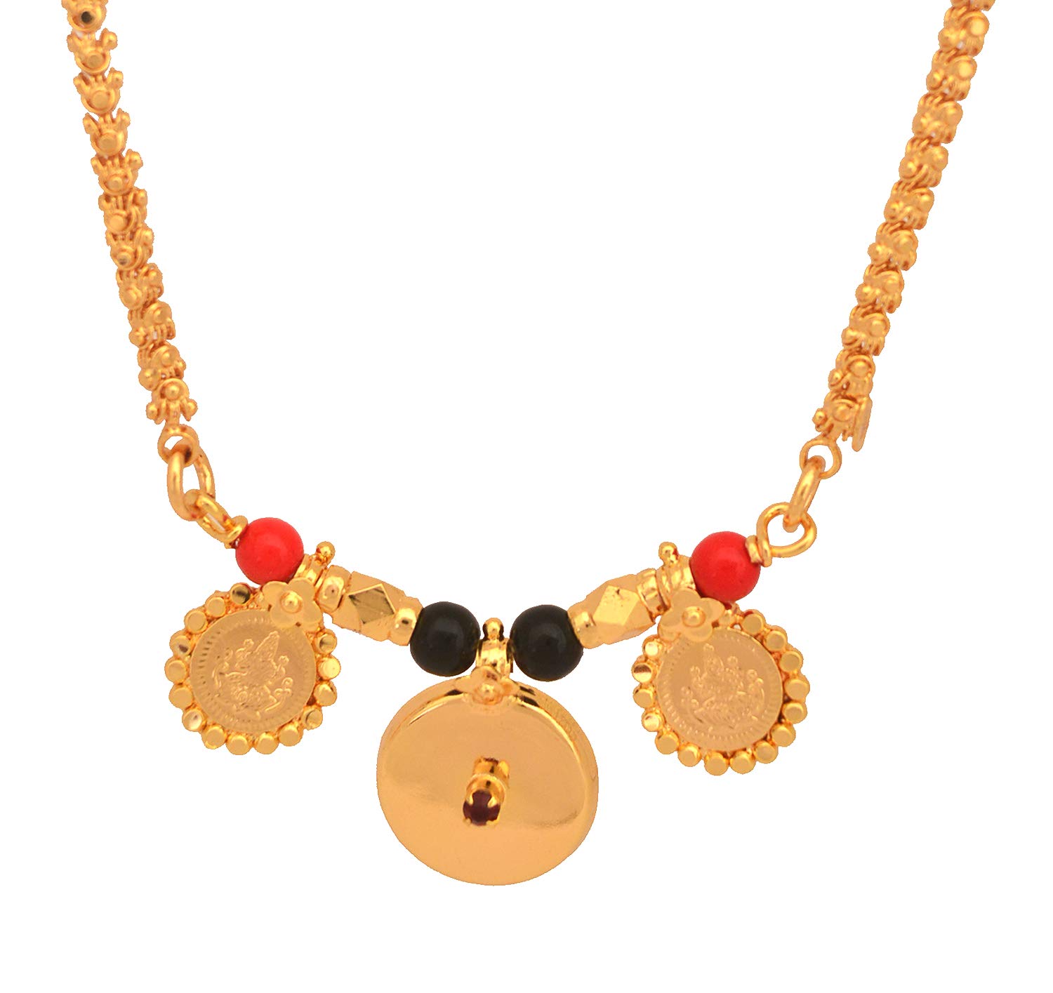 Radhas Creations Mangalsutra With Chain 24" Length And Vati Tanmaniya One Gram Gold No.421 For Womens (B07GDHQLGY) Amazon Price History, Amazon Price Tracker