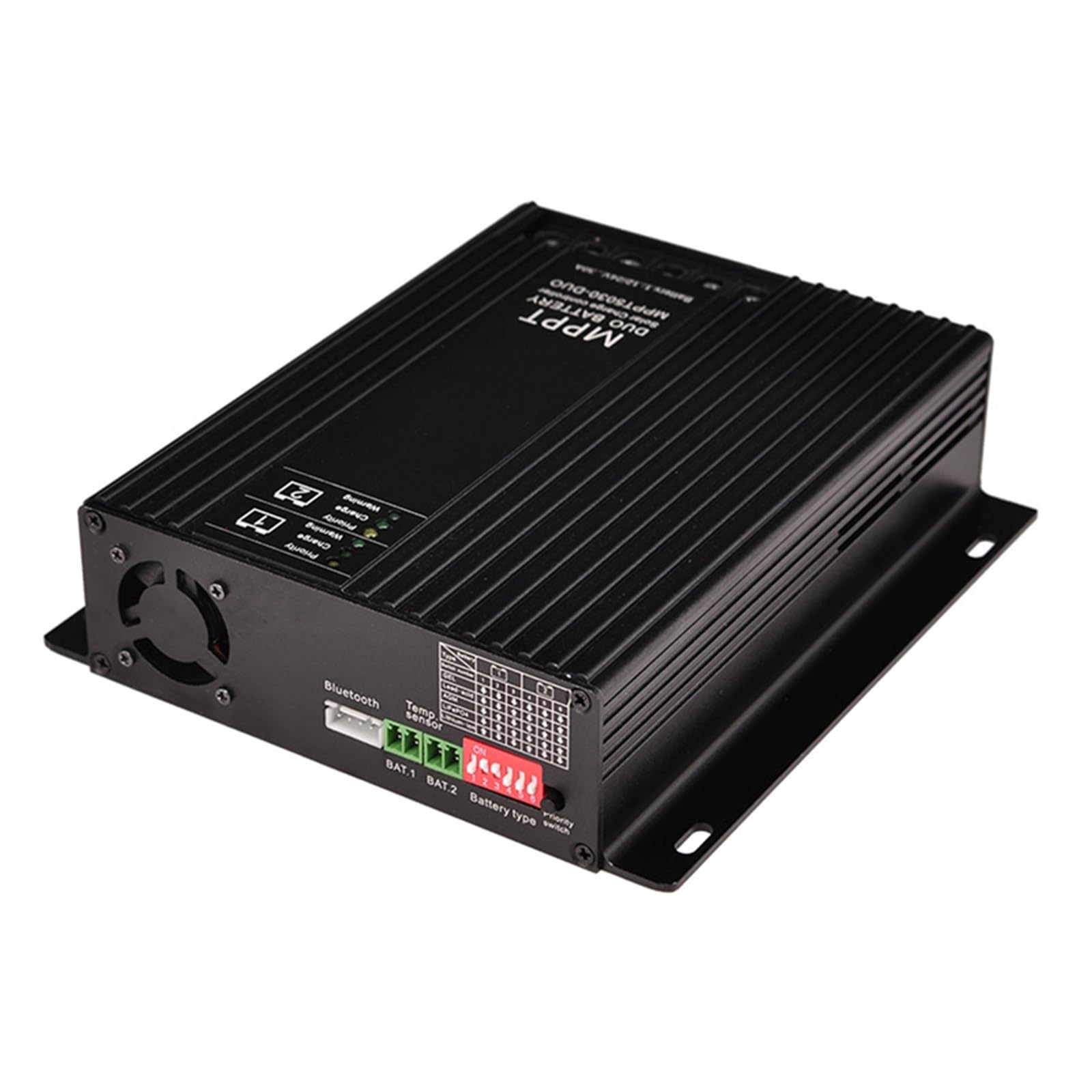 Kontroler MPPT 30A Obsługa Aplikacji Bluetooth LCD 12 V/24 V Dla Akumulatora Litowo-ołowiowego Z Podwójną Baterią Sterownik Ładowarki Słonecznej(30A controller BT)