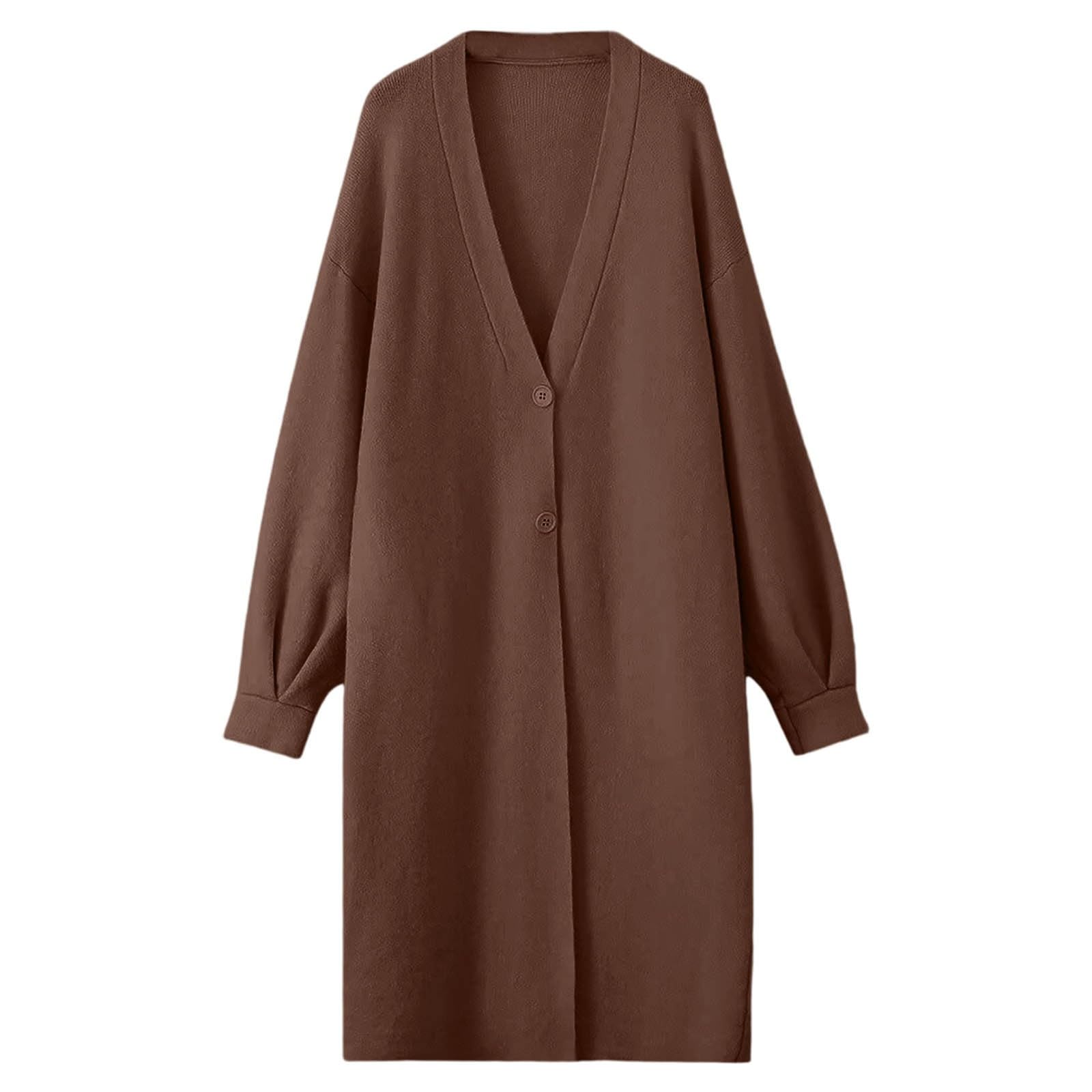Cardigan Mujer Invierno,Chaqueta De Lana Mujer,CáRdigan Largo Informal Holgado De Punto Con Botones En La Parte Delantera Abierto Grueso De Gran TamañO Para OtoñO E Invierno CóModo Suave Y CáLido