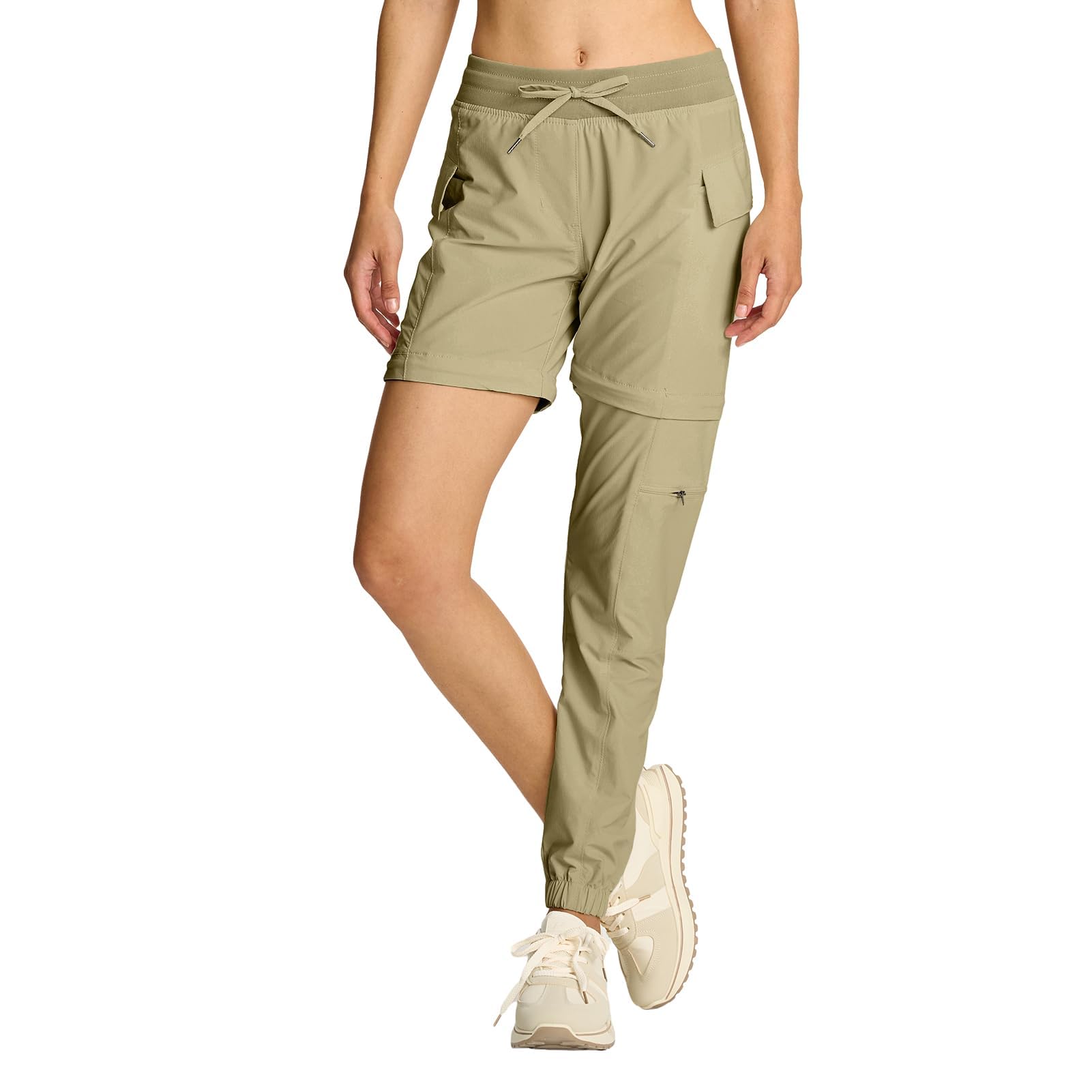 smawell Women's Hiking Pants Convertible Lightweight Zip-Off Outdoor Pants Quick Dry Joggers with Pocket