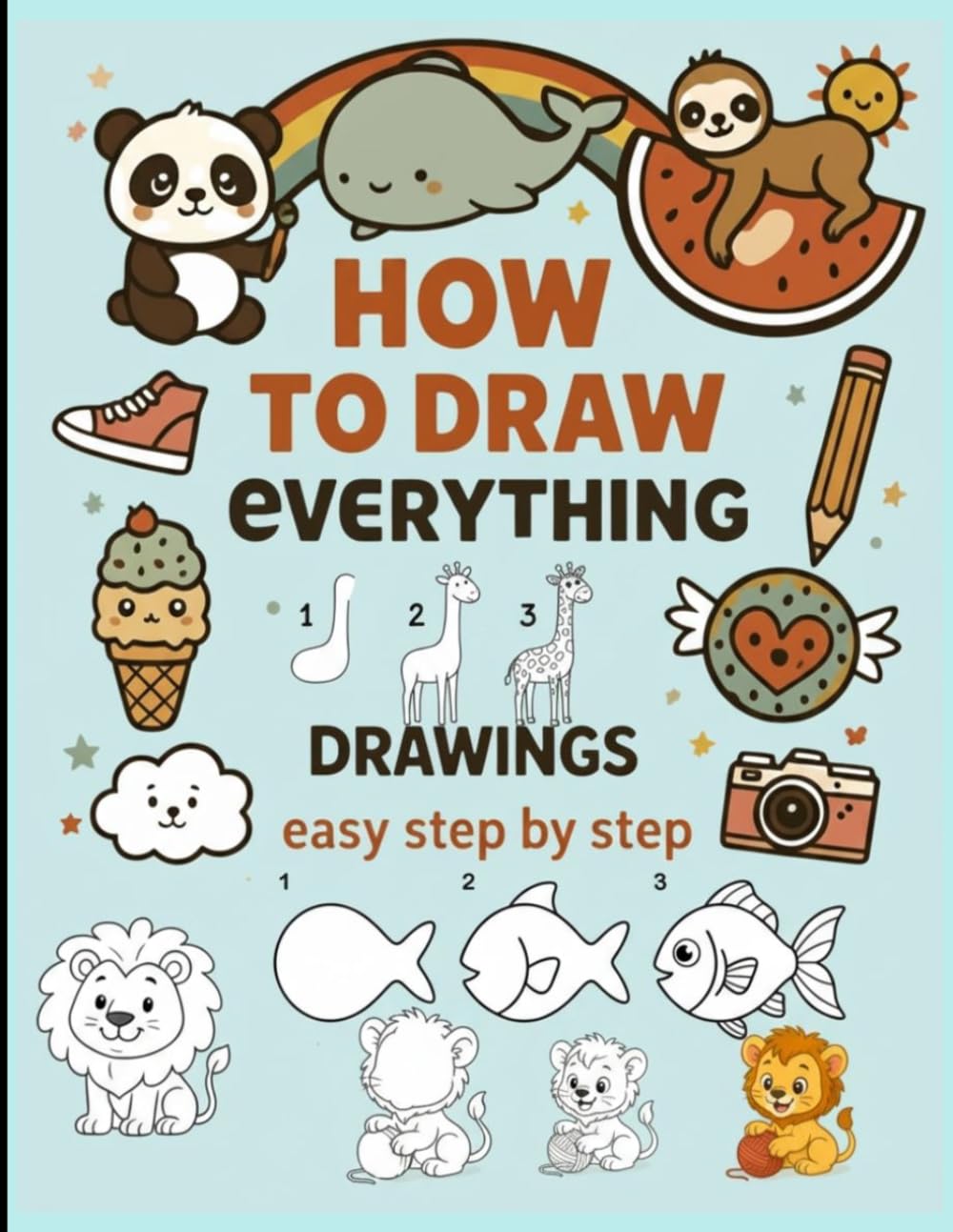 How To Draw Everything Easy Step-by-Step Drawing Book for Kids: Teens & Beginners Learn Cute Animals People Cartoons & More Simple Drawing Lessons and Fun Sketching Practice for Beginners of All Ages