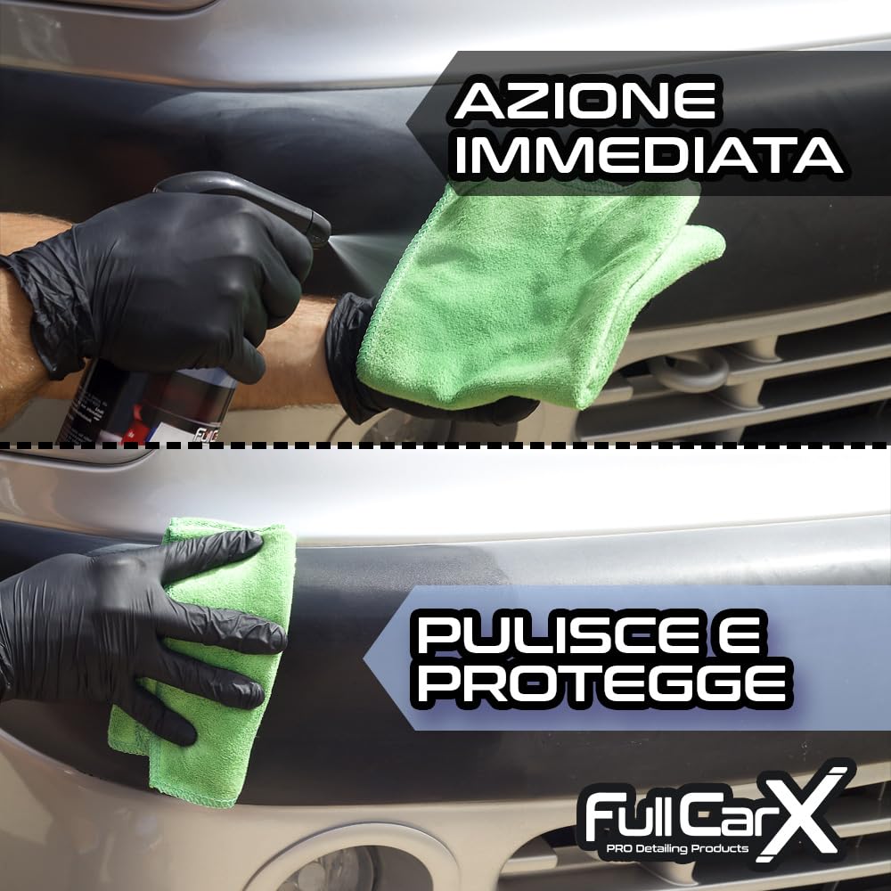 FULLCARX Plastic Recover 5L Rinnova Plastiche Auto, Ravviva Lucida, Azione Istantanea, Finitura Satinata, Nero Gomme Plastica Rinnovatore, Pulizia Pulitore Lava Prodotto Professionale Detailing