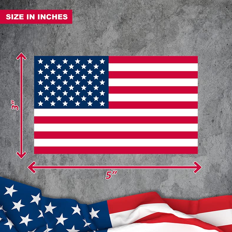 American Flag Vinyl Stickers 3-Pack - Patriotic Decals For Cars, Laptops, Water Bottles | Waterproof & Removable