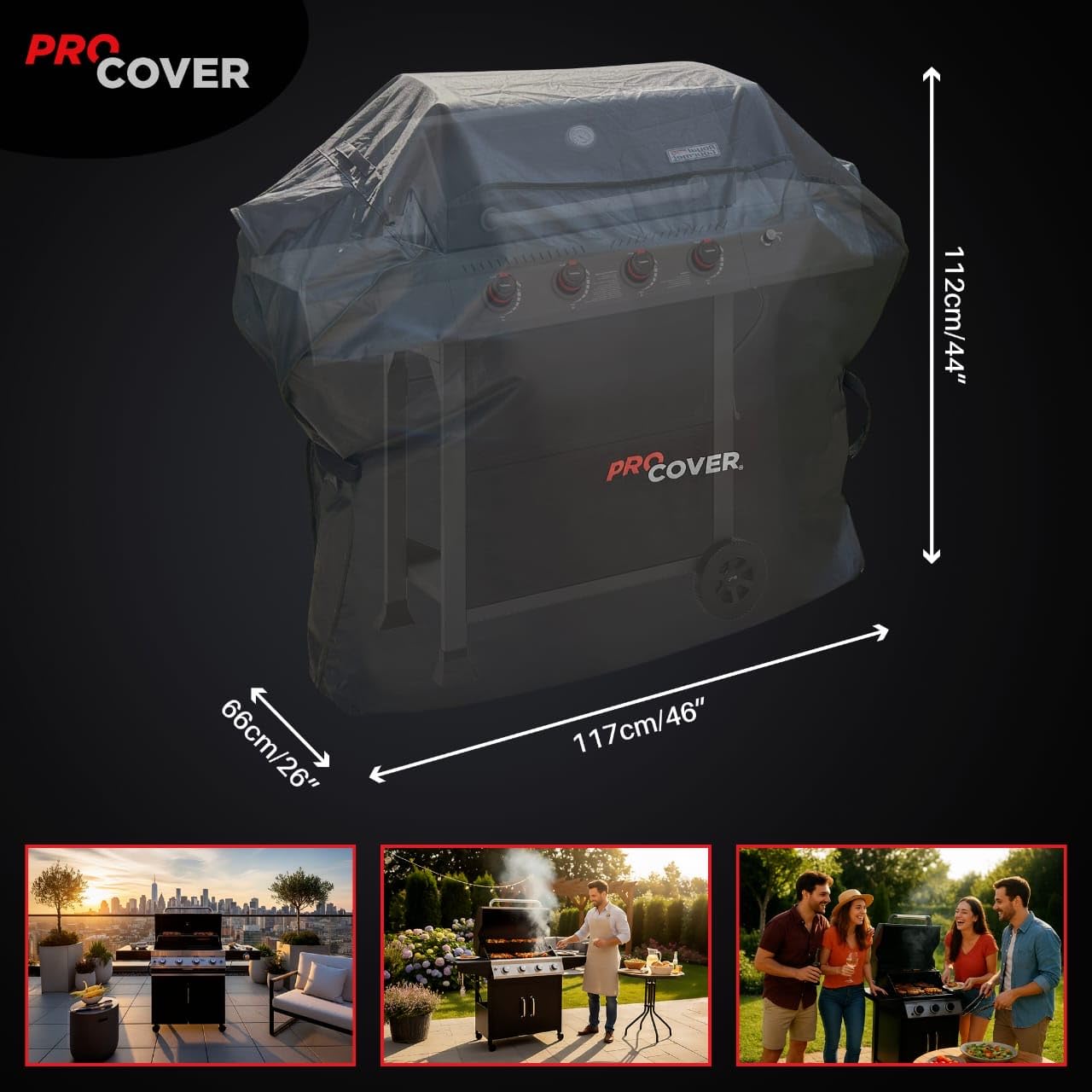 Housse Pour Barbecue Extérieur Imperméable - 210D Oxford - Anti-UV