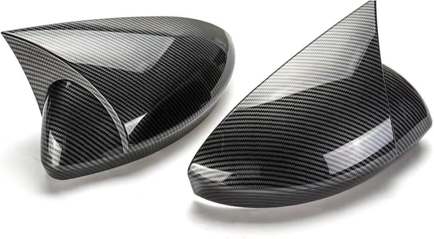 XJPGHA Wing Mirror Covers Caps for Renault Megane 4 MK4 2016-2020, Sturdy Durable Cover Housing Door Mirror Vehicle Accessory Rearview Side Covers,Carbon Fiber Texture