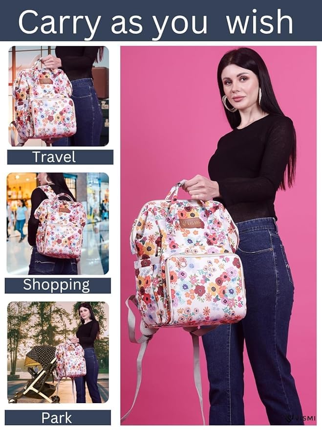Image of VISMIINTREND Diaper Bag Combo for Mother for Travel | Includes Mini, Large Diaper Backpack |Baby Diaper Bag | Maternity Bag for Hospital | Nappy Bags for Mom | Gift for New Mom |Baby Shower Gift