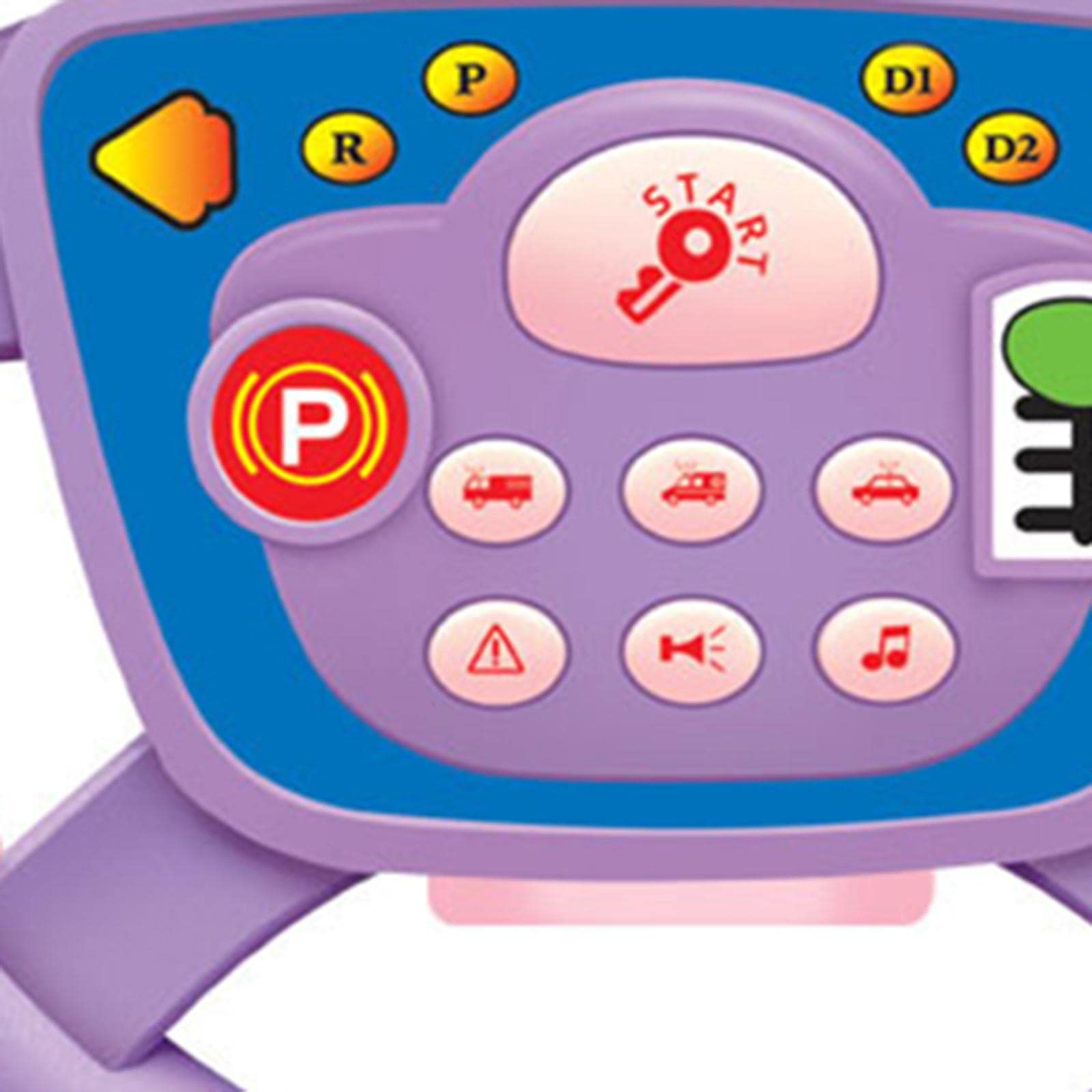 Volante de Juguete Infantil Volante Interactivo Educativo con Tablero Y Funciones de Vehículo Música Dinámica Y Plástico Ventosa Y Base Estable,